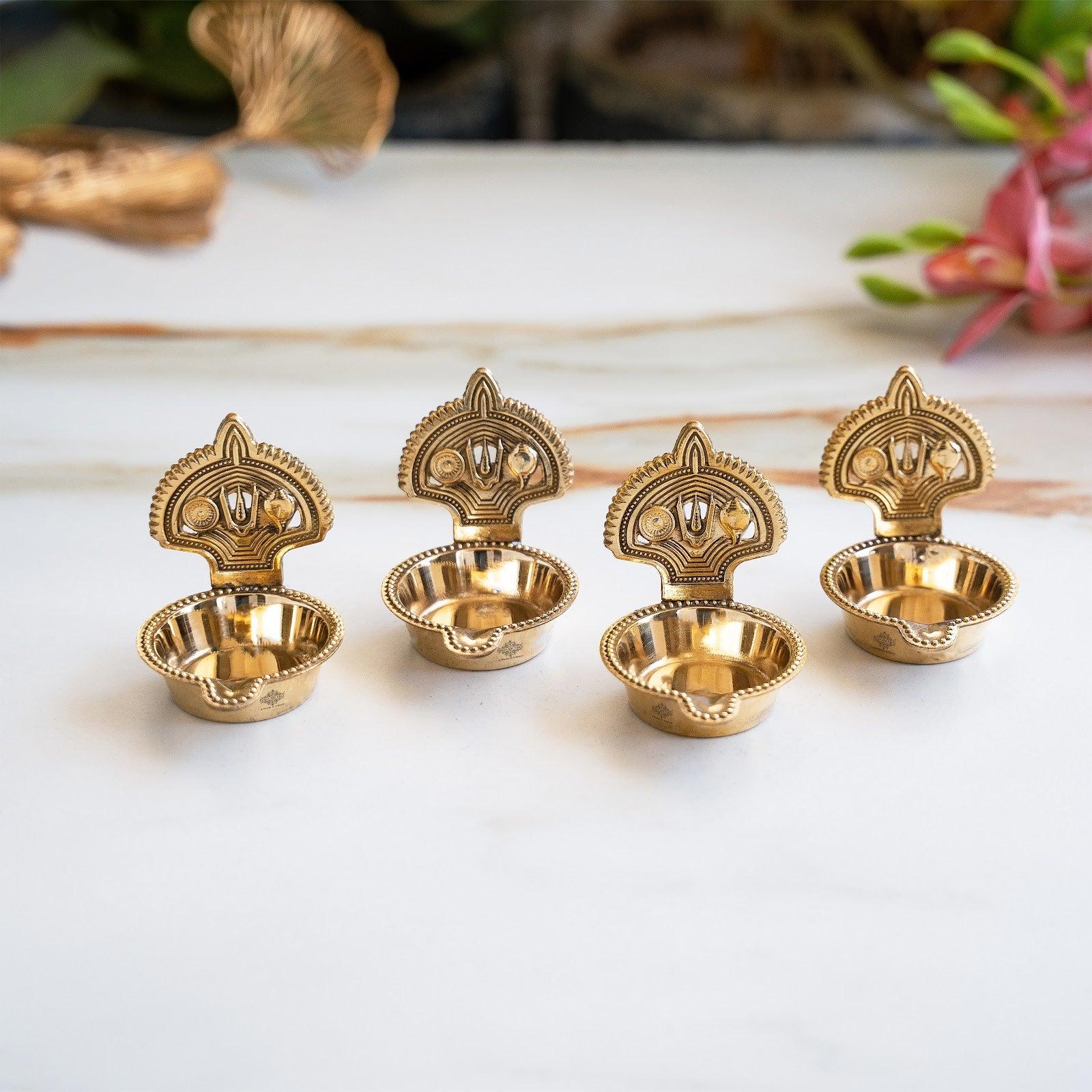 Brass Diya Set